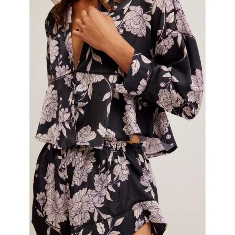 Free People Beauty Sleep PJ Set / Dusk Combo NWT - (S)